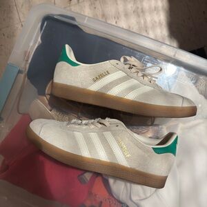 Adidas Gazelle Sneakers - Cream and Green